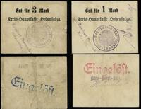 Wielkopolska, zestaw: 1 marka i 3 marki, bez daty (8.08.1914)