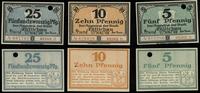 Śląsk, zestaw: 5, 10 i 25 fenigów, ważne do 31.12.1918