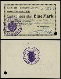 Niemcy, 1 marka, ważna od 19.08.1914 do 1.07.1915