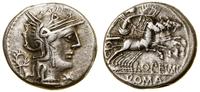 denar 131 pne, Rzym, Aw: Głowa Romy w prawo, prz