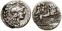 denar 138 pne, Rzym, Aw: Głowa Romy w hełmie w p