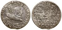 trojak 1593, Malbork, moneta z końcówki blaszki,