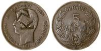 5 lepta 1878 K, Bordeaux, moneta z nabitymi lite
