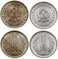 zestaw: 2 x 1 złoty 1949, Kremnica i Warszawa, m
