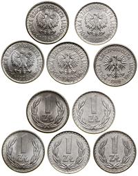 Polska, zestaw: 5 x 1 złoty, 1965–1986
