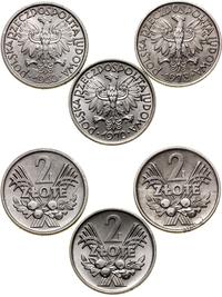 zestaw: 3 x 2 złote 1960, 1970, 1973, Warszawa, 