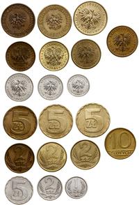zestaw 10 monet 1975–1990, Warszawa, w zestawie: