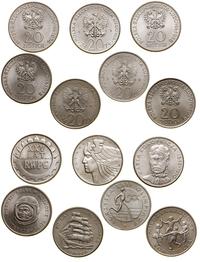 Polska, zestaw: 7 x 20 złotych, 1974–1980