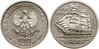 100 złotych 1980, Warszawa, 50 lat Daru Pomorza,
