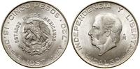 5 peso  1957, Meksyk, srebro próby 720, 18.01 g,