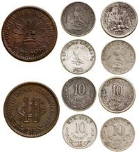 Meksyk, zestaw 5 x 10 centavo, 1892, 1904, 2 x 1905 (Meksyk), 1915 (rew