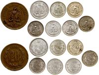 Meksyk, zestaw 8 x 20 centavo, 1905, 1920, 1921, 1933, 1939, 1941, 1942