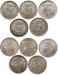 Meksyk, lot 5 x 1 peso, 1963, 1964, 1965, 1966, 1967