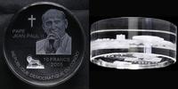 10 franków 2005, Pamięci Jana Pawła II, szkło ak