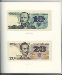 Polska, zestaw banknotów obiegowych PRL - banknoty polskie, 1975–1996