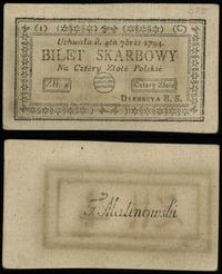 4 złote 4.09.1794, seria I-C, lewy dolny rożek z