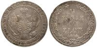 1 1/2 rubla = 10 złotych 1833, Petersburg, patyn