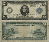 20 dolarów 1914, seria I 4903417 A, niebieska pi