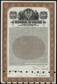 Rzeczpospolita Polska (1918–1939), 3 % obligacja na 100 dolarów w złocie, z roku 1937