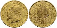 20 lirów 1865/T, Turyn, złoto, 6.42 g