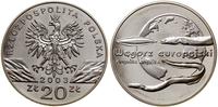 20 złotych 2003, Warszawa, Węgorz europejski - A