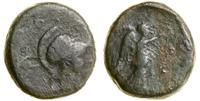 brąz ok. II w. pne, Aw: Głowa Ateny w hełmie w p