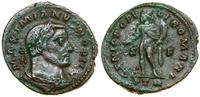 follis 303–305, Trewir, Aw: Popiersie cesarza w 