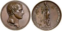 medal pamiątkowy XIX w., Aw: Głowa Napoleona Bon