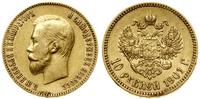 10 rubli 1901 (Ф•З), Petersburg, złoto, 8.59 g, 