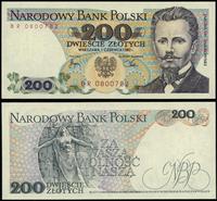 200 złotych 1.06.1982, seria BR, numeracja 08007
