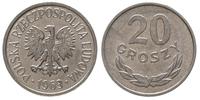 20 groszy 1963, Warszawa, aluminium, piękne, Par