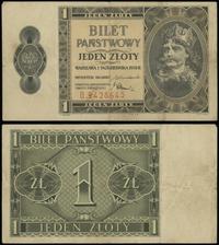 1 złoty 1.10.1938, seria D, numeracja 2428645, z