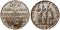 Szwajcaria, 5 franków, 1941 B