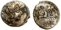 denar 132 pne, Rzym, Aw: Głowa Romy w prawo, za 