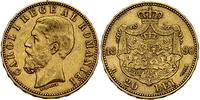 20 lei 1890/B, Bukareszt, złoto, 6.44 g