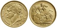 funt (suweren) 1821, Londyn, złoto, 7.86 g, Fr. 