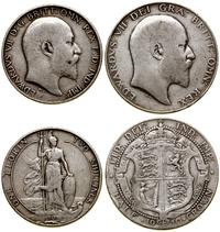 Wielka Brytania, zestaw: floren 1903 i 1/2 korony 1910