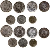 Polska, zestaw 7 monet, 1917–1918