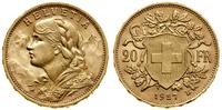 20 franków 1927 B, Berno, złoto, 6.45 g, pięknie
