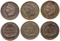 Stany Zjednoczone Ameryki (USA), zestaw: 3 x 1 cent, 1890–1905