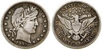 25 centów 1909, Filadelfia, typ Barber, srebro, 