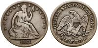 1/2 dolara 1861 S, San Francisco, typ Liberty Se