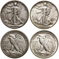 Stany Zjednoczone Ameryki (USA), zestaw: 2 x 1/2 dolara, 1945 i 1946 S