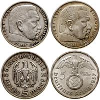 Niemcy, zestaw: 2 x 5 marek, 1935 A i 1937 A