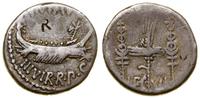 denar 32–31 pne, mennica ruchoma, Aw: Galera w p