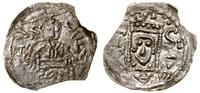 denar 1146–1157, Aw: Książę z mieczem na tronie,