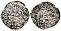 denar po 1384, Aw: Korona, w obręczy litera T, +
