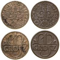 zestaw: 2 x 1 grosz 1931 i 1933, Warszawa, razem
