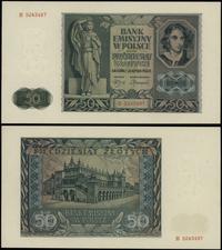 50 złotych 1.08.1941, seria B, numeracja 5243497