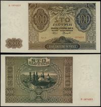100 złotych 1.08.1941, seria D, numeracja 197425